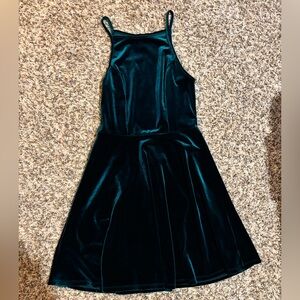 Green Speechless XS Velvet Dress (Very Stretchy)